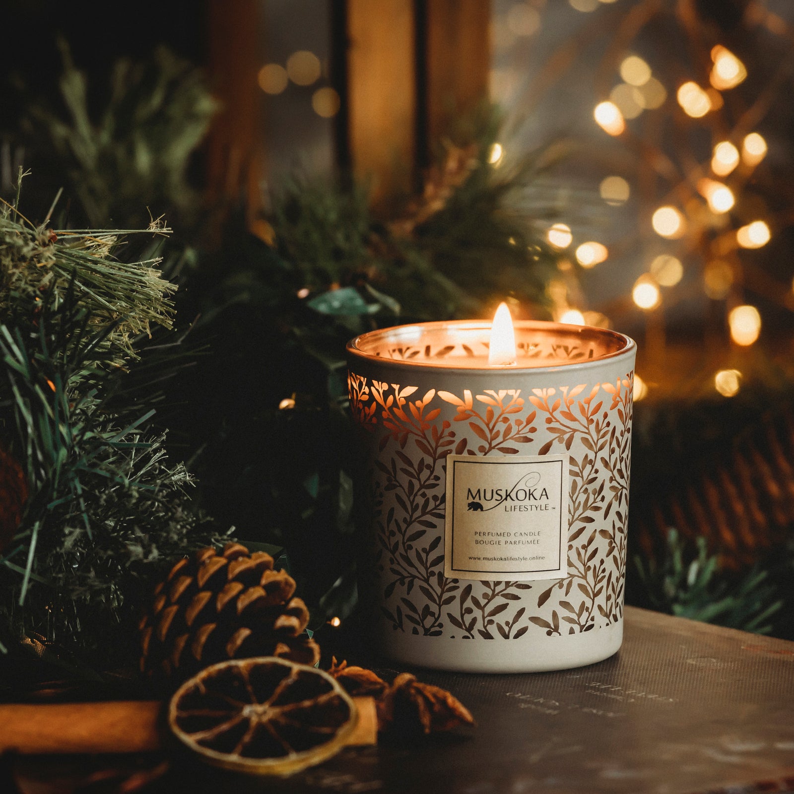 MUSKOKAN BRANDIED PEAR CANDLE