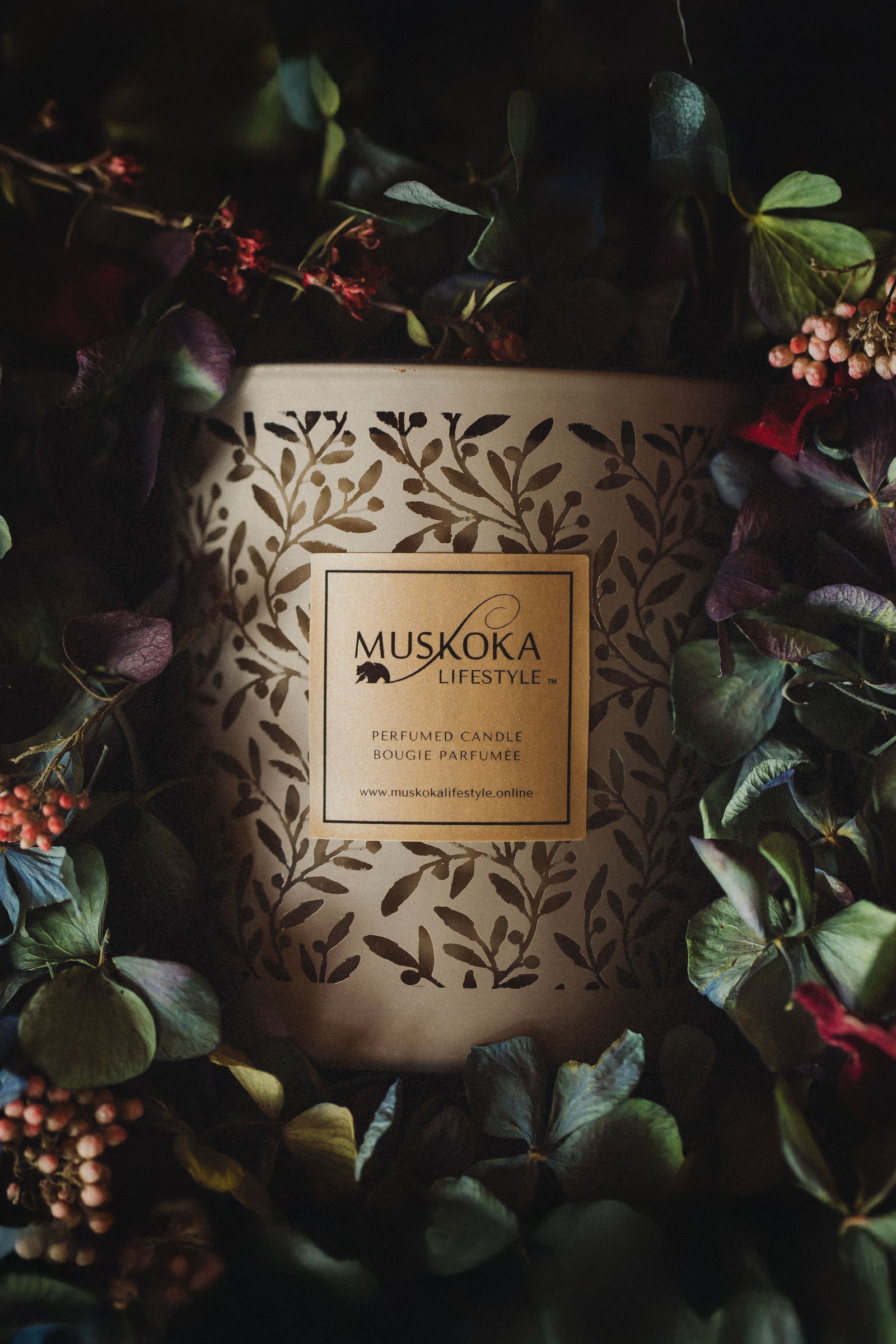 MUSKOKAN BRANDIED PEAR CANDLE GIFT BOX (with Everlasts)
