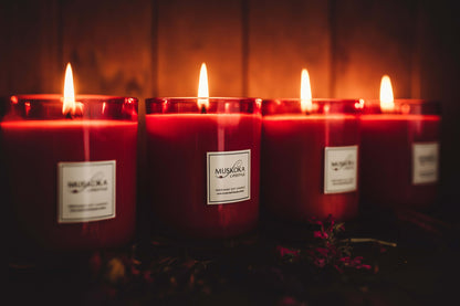 Perfect ambience with the Muskoka Lifestyle scented candles. Shop online today!