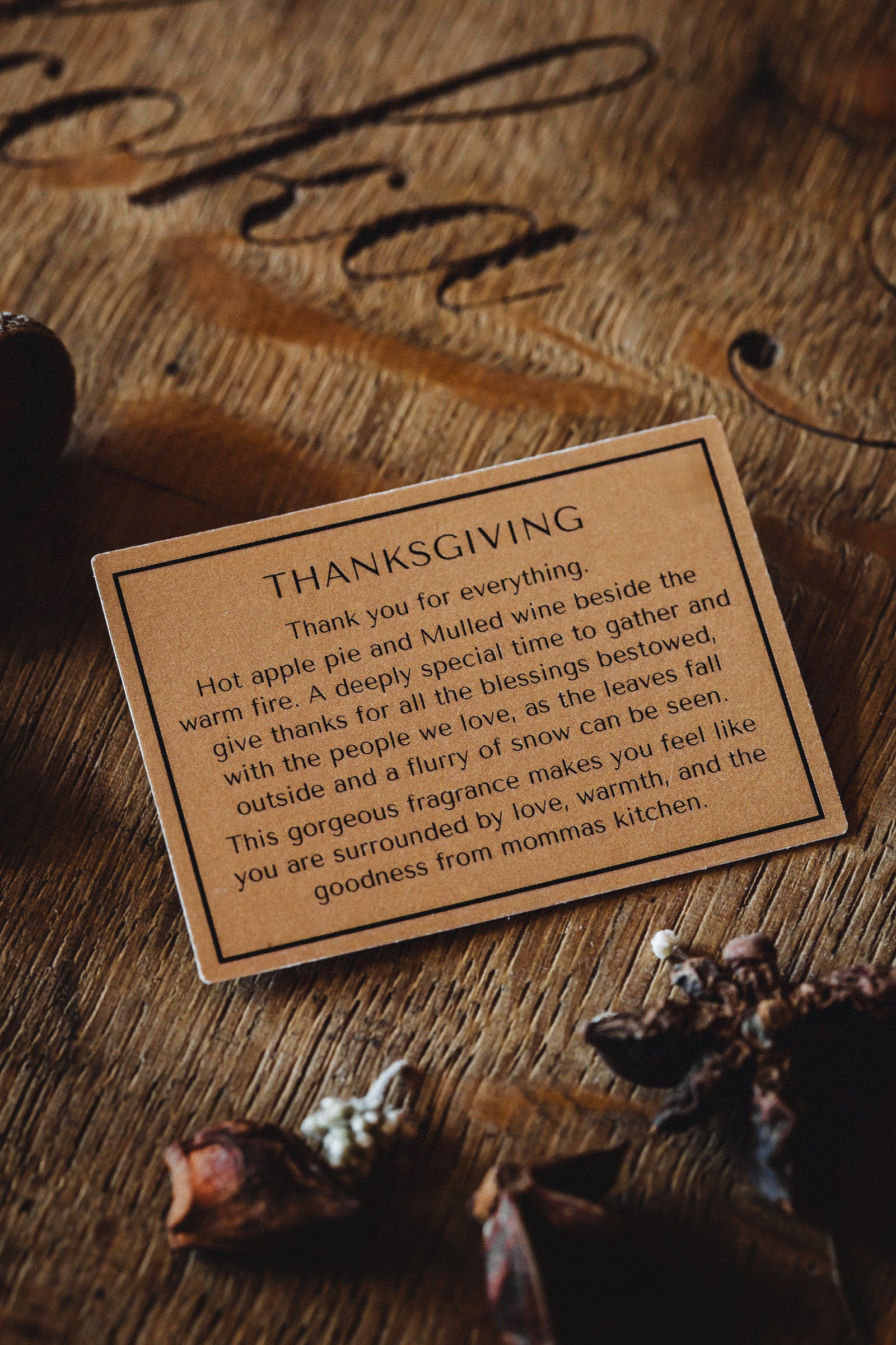 ”Thanksgiving” - NORTH AMERICAN STORYBOARD CANDLE