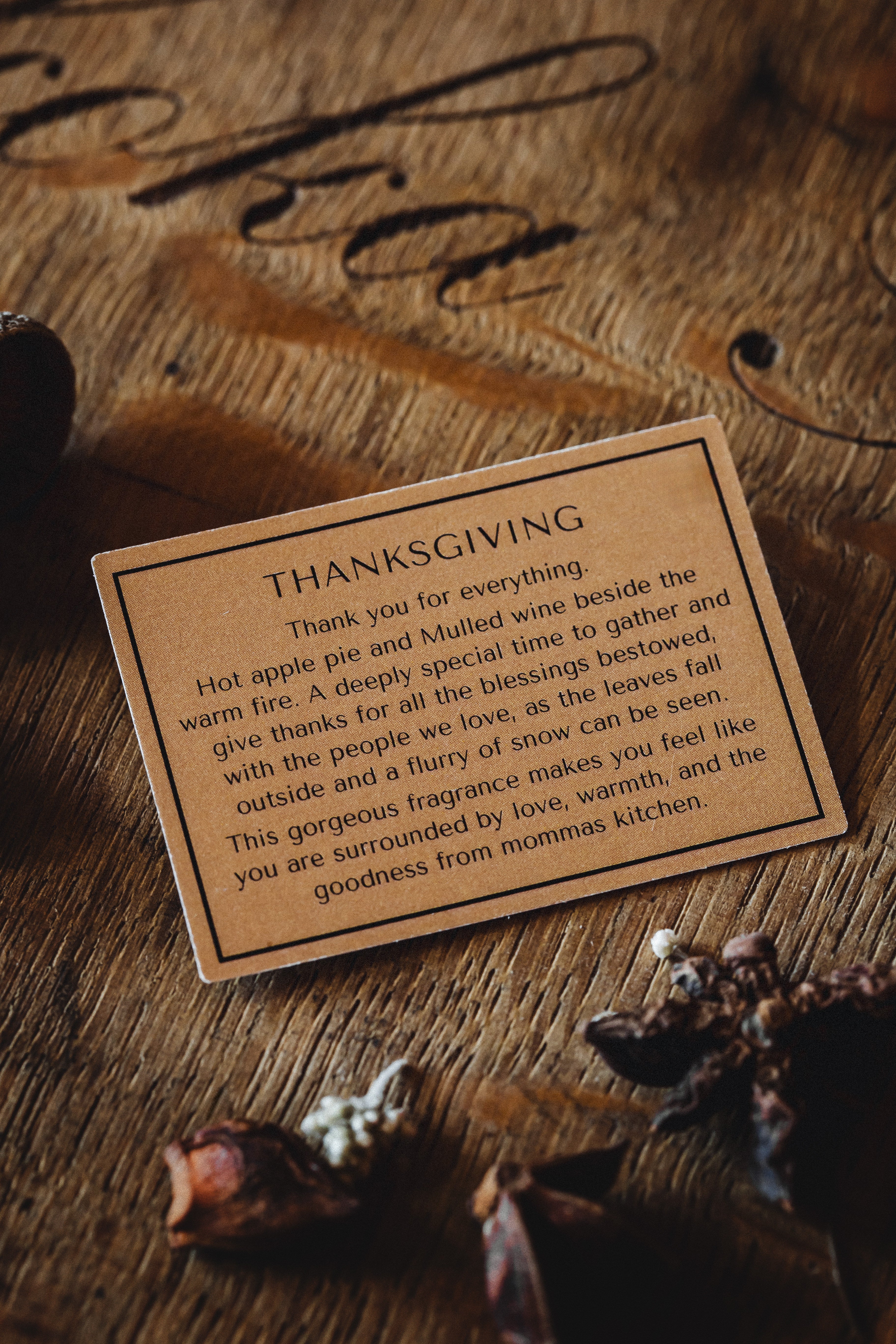 ”Thanksgiving” - NORTH AMERICAN STORYBOARD CANDLE