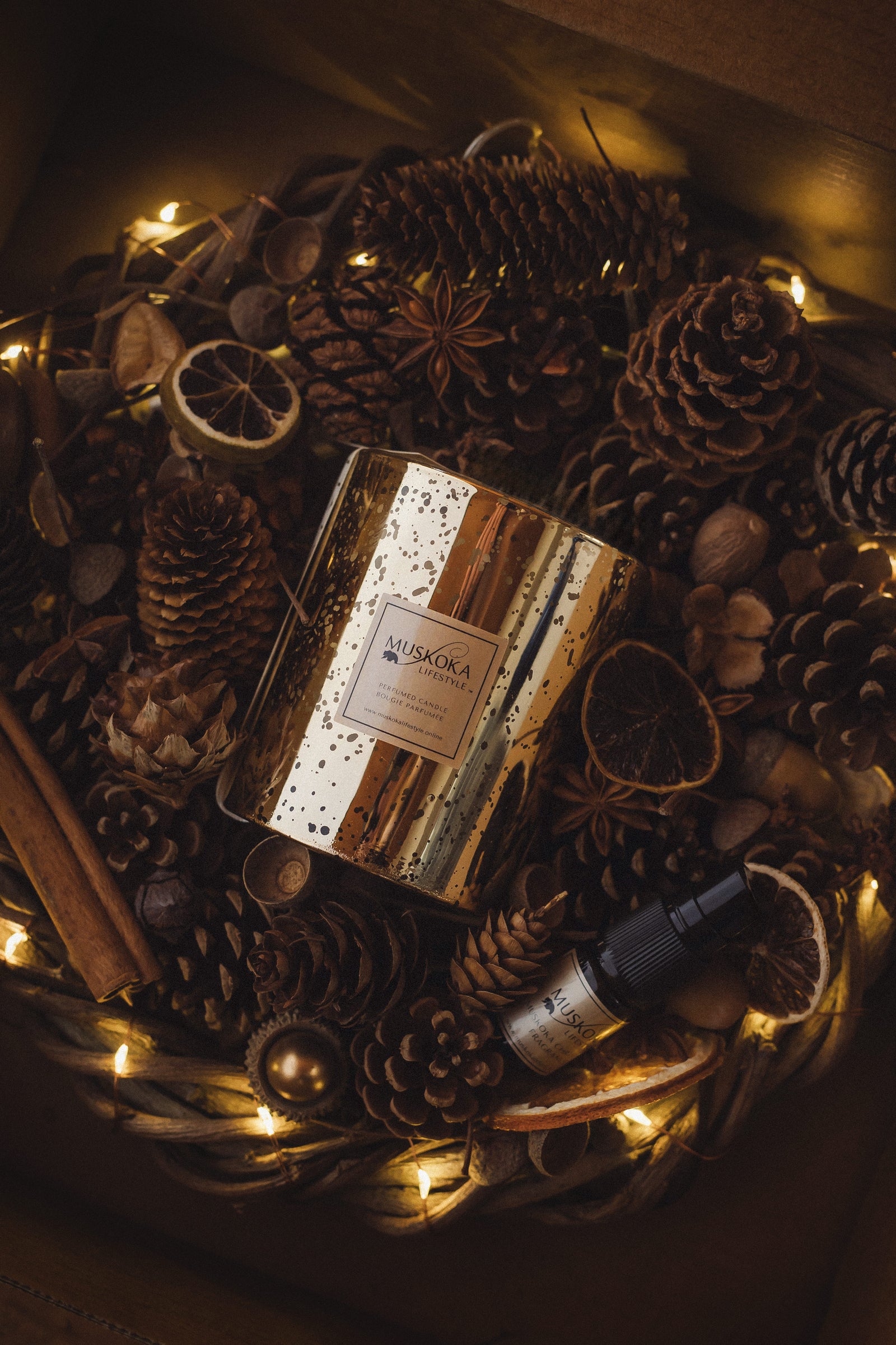 MUSKOKA FESTIVE GOLD WREATH KIT