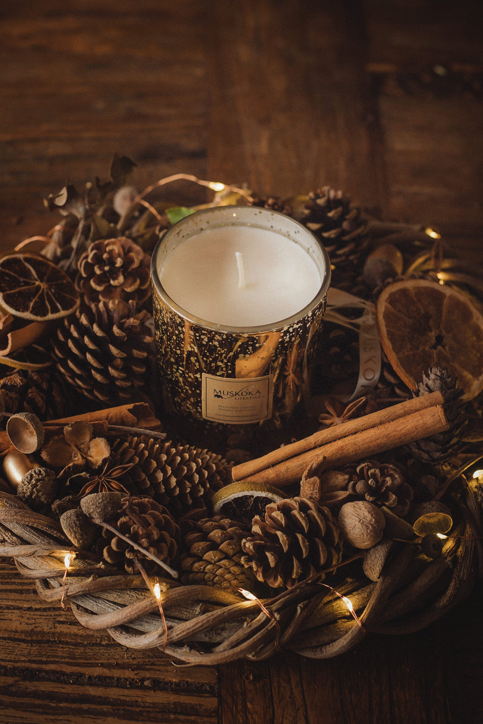 MUSKOKA FESTIVE GOLD WREATH KIT